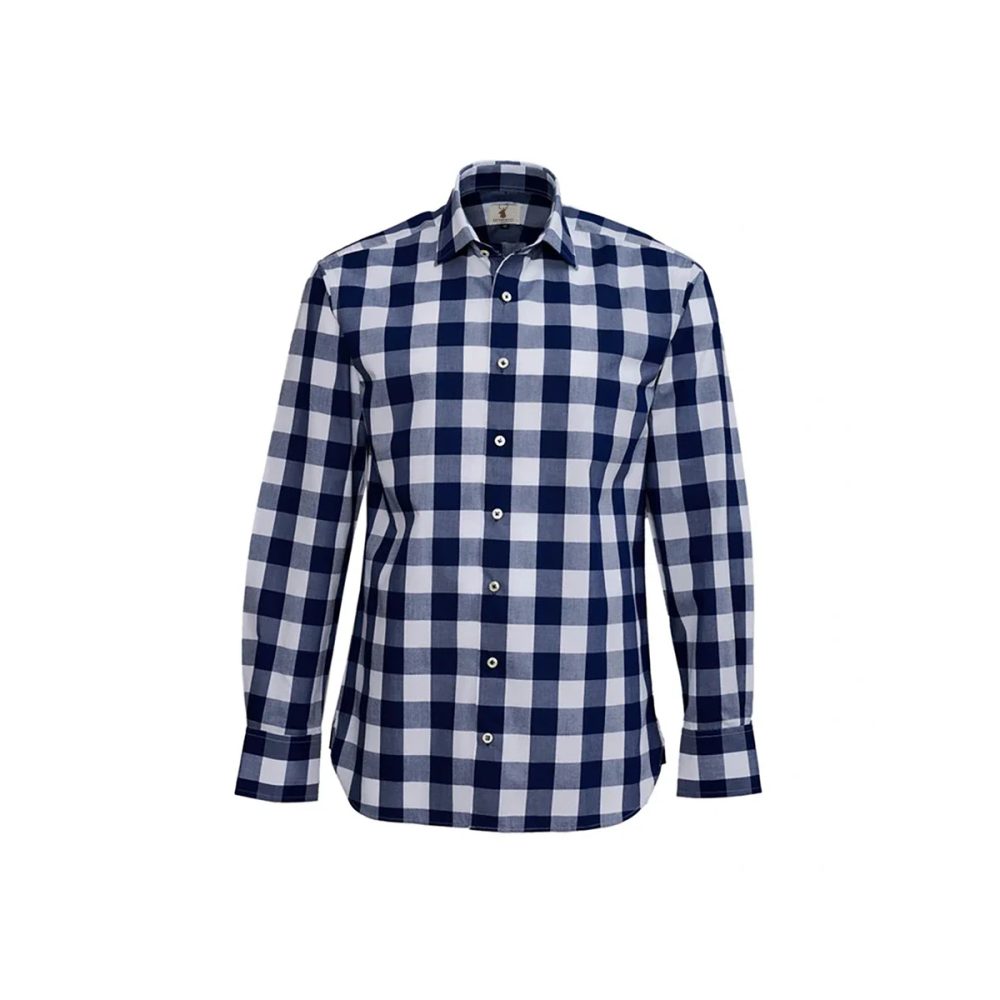 Blue Check Trachten Shirt
